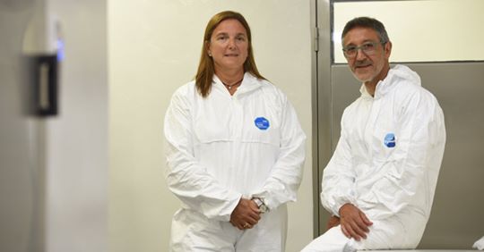 Gabriela Gago y Hugo Gramajo, investigadores responsables de la gestión y puesta en marcha del Laboratorio.